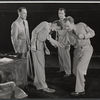 Harvey Stephens, Richard Kiley, Arthur Kennedy and unidentified in the stage production Time Limit!