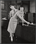 Allyn Ann McLerie [right] and unidentified in the stage production Time Limit!