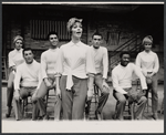 Howard Hartman, Patti Karr, Jimmy Randolph and unidentified others in the stage production To Broadway with Love