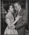Neva Patterson and Lorne Greene in the stage production Speaking of Murder