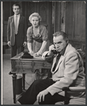 Robert Mandan, Brenda de Banzie and Lorne Greene in the stage production Speaking of Murder