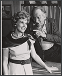 Barbara Britton and Melvyn Douglas in the stage production Spofford