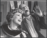 Barbara Britton and Melvyn Douglas in the stage production Spofford