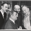 Melvyn Douglas [right] and unidentified others in the stage production Spofford