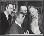 Melvyn Douglas [right] and unidentified others in the stage production Spofford