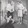 Melvyn Douglas, Barbara Britton and unidentified in the stage production Spofford