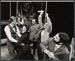 Jim DeMarse, Sharon Laughlin, Andy Robinson [left] and unidentified others in the stage production Subject to Fits