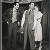 Walter McGinn, Chester Morris and Maureen O'Sullivan in the stage production The Subject Was Roses 