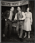 Walter McGinn, Chester Morris and Maureen O'Sullivan in the stage production The Subject Was Roses 