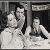 Maureen O'Sullivan, Walter McGinn and Chester Morris in the stage production The Subject Was Roses 