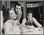 Maureen O'Sullivan, Walter McGinn and Chester Morris in the stage production The Subject Was Roses 