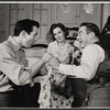 Walter McGinn, Maureen O'Sullivan and Chester Morris in the stage production The Subject Was Roses 
