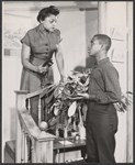 Hilda Haynes and unidentified in the stage production Take a Giant Step