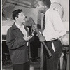 Louis Gossett and unidentified in the stage production Take a Giant Step