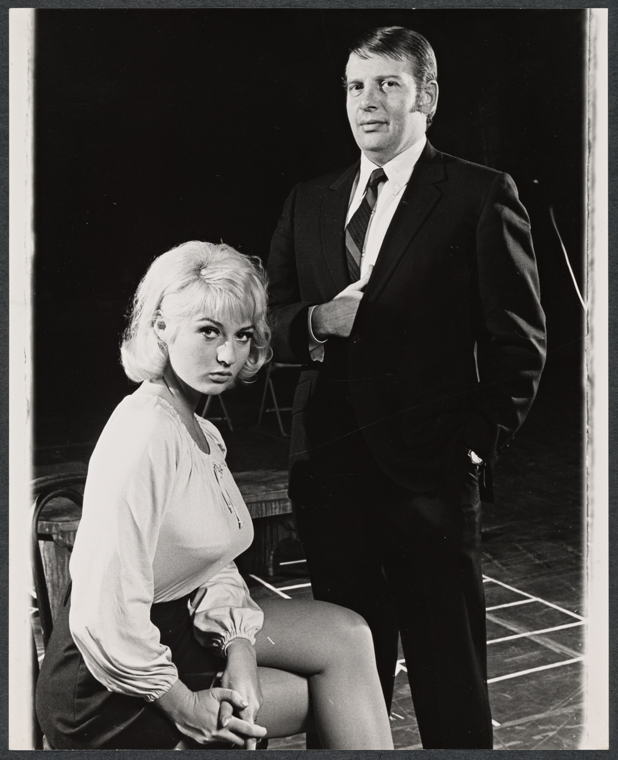 Lee Meredith and unidentified in rehearsal for the stage production A  Teaspoon Every Four Hours - NYPL Digital Collections