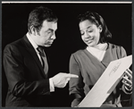 Jackie Mason and Vera Moore in rehearsal for the stage production A Teaspoon Every Four Hours