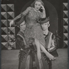 Tallulah Bankhead [center] and unidentified others in the stage production Ziegfeld Follies of 1956