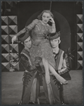 Tallulah Bankhead [center] and unidentified others in the stage production Ziegfeld Follies of 1956