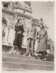 Tatiana Riabouchinska with Joan Miro and an unidentified woman