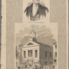Portrait of Rev. Sebastian Streeter / Pierce sc.  First Universalist Church, Hanover Street, Boston / Pilliner sc.