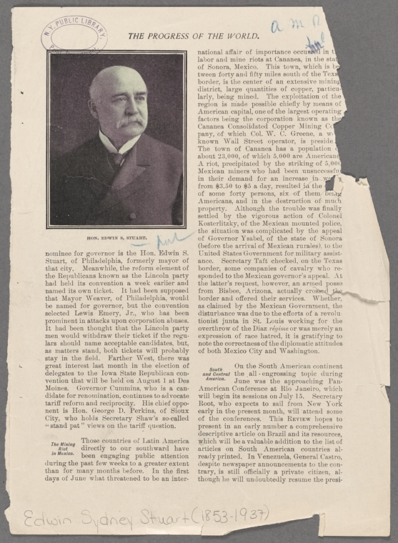 Digital Collections - Hon. Edwin S. Stuart