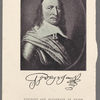 Peter Stuyvesant. Portrait and autograph of Peter Stuyvesant from 'The Dutch and Quaker colonies in America' by John Fiske. Fully illustrated