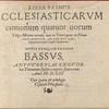Liber Primus Ecclesiasticarum Cantionum quatuor uocum
