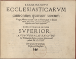 Liber Primus Ecclesiasticarum Cantionum quatuor uocum.