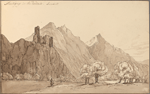 Sketchbook containing views recording a tour in Switzerland and France