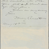 Mary Cassatt's Letter to Frank Weitenkampf