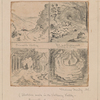"Sketches made in the Vallency valley." Four miniature original pencil sketches on same sheet