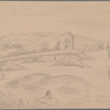 Hardy, Emma Lavinia (Gifford). "Mine field nr. Kirland [Cornwall]" Original pencil sketch, with her ms. caption