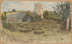 Hardy, Emma Lavinia (Gifford). "St. Juliot church [Cornwall]" Water color sketch, with Thomas Hardy's ms. caption