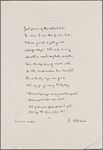 Poem by R.H. Stoddard in manuscript form