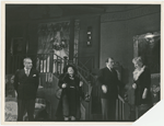 Edna Ferber (with others laughing) in the stage production The Royal Family (Maplewood Theatre, N.J.)