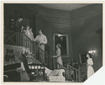 Edna Ferber (staircase) in the stage production The Royal Family (Maplewood Theatre, N.J.)