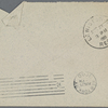 Envelope of letter from Wallace to A. W. Anthony