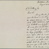 Letter from Wallace to A. W. Anthony