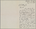 Letter from Wallace to A. W. Anthony