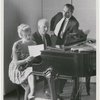 Elaine Stritch, Leroy Anderson, and Robert Whitehead during rehearsal of the stage production Goldilocks