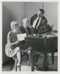 Elaine Stritch, Leroy Anderson, and Robert Whitehead during rehearsal of the stage production Goldilocks