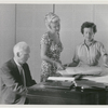 Leroy Anderson, Elaine Stritch, and Agnes de Mille during rehearsal of the stage production Goldilocks