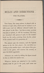 Rules and directions for playing the game