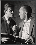 Richard Jordan and Franchot Tone in rehearsal for the stage production Bicycle Ride to Nevada