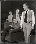 Ruth White, Hume Cronyn, George Grizzard, and Jason Robards, Jr. (seated) in the stage production Big Fish, Little Fish