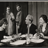 Elizabeth Wilson, Hume Cronyn, Frank Overton (replacement), Martin Gabel, and Ruth White in the stage production Big Fish, Little Fish