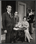 Jason Robards, Jr., Hume Cronyn, Ruth White, and George Grizzard in the stage production Big Fish, Little Fish