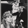 Lynn Redgrave, Geraldine Page, Michael Crawford and unidentified in the stage production Black Comedy/White Lies