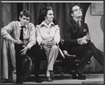 Michael Crawford, Geraldine Page and Donald Madden in the stage production Black Comedy/White Lies