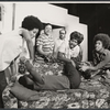 Peggy Pettit, Gertrude Jeannette, Kent Martin, Juanita Clark, Vickie Thomas and Judith Richardson [on couch] in the touring production Black Girl